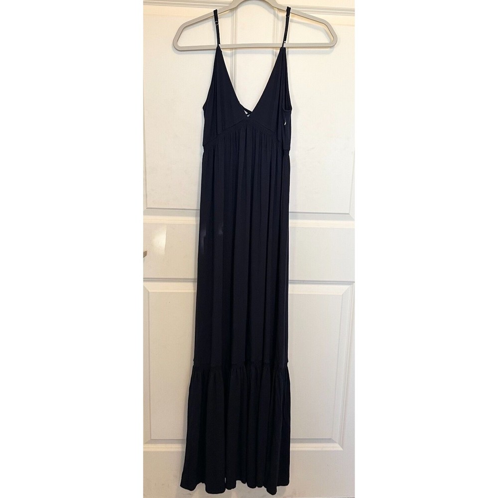 Favorite Daughter Dress Sundress Navy Blue Strappy Maxi Anthropologie Size S New